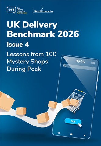 UK Delivery Benchmark 2026 report cover by Retail Economics and GFS